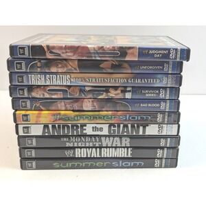 WWE DVD Lot of 10 Wrestling Pay Per View & Superstar Collection WWF WWE